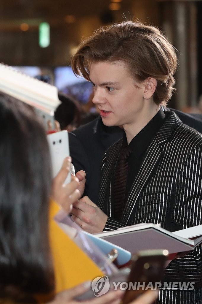 British actor Thomas Brodie Sangster Yonhap News Agency