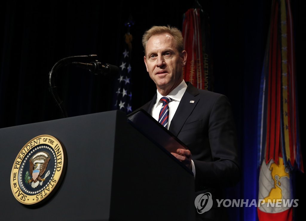 This EPA file photo shows acting U.S. Defense Secretary Patrick Shanahan. (Yonhap)
