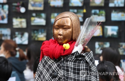 旧日本軍の慰安婦被害者を象徴する「平和の少女像」（資料写真）＝（聯合ニュース）