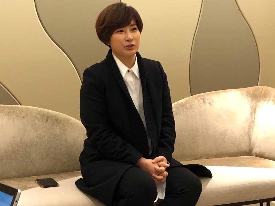 Pak Se-ri, former LPGA star serving as head coach of the South Korean women's Olympic golf team, speaks with reporters at a Seoul hotel on Jan. 30, 2020. (Yonhap)