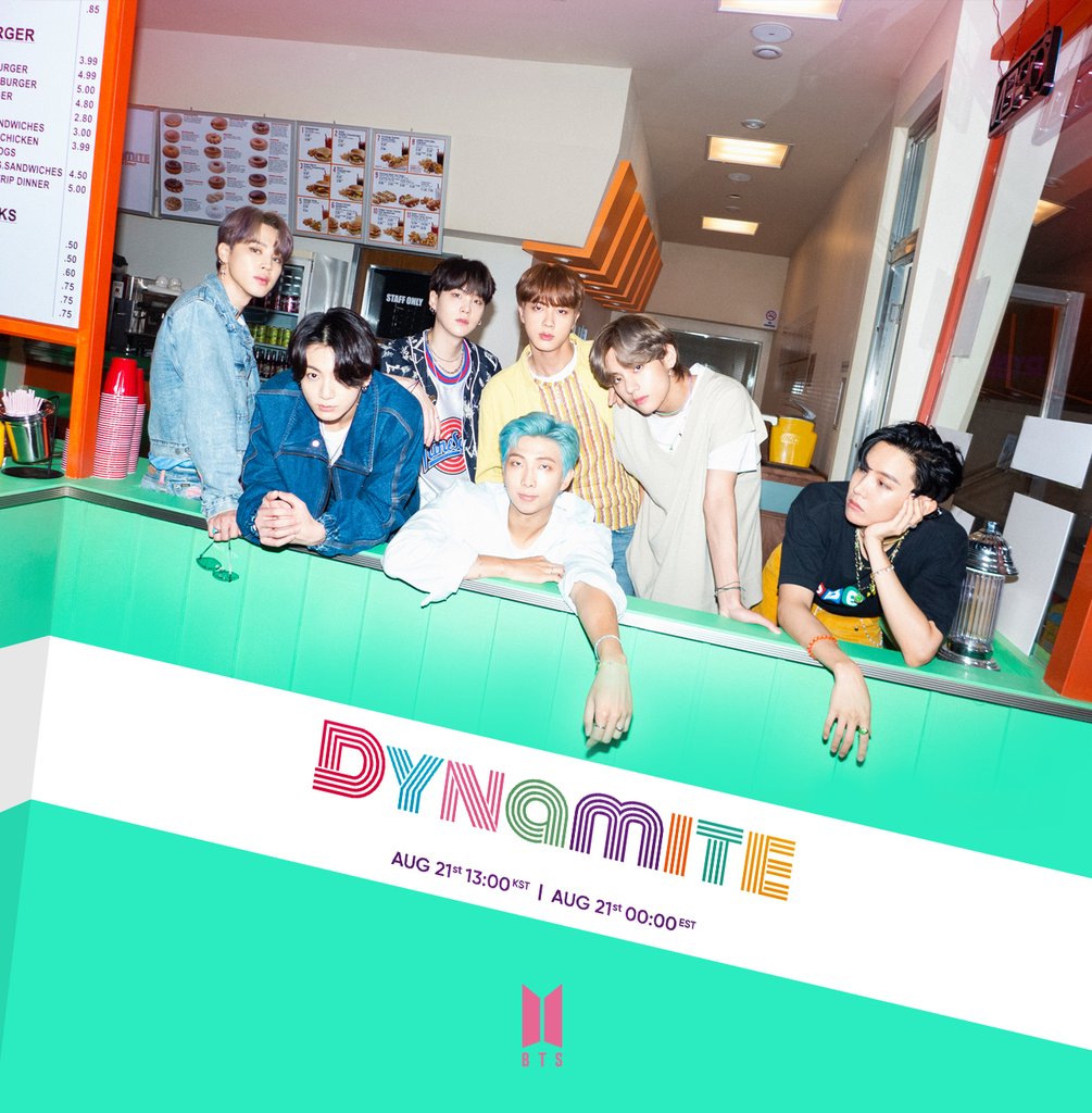 This photo, provided by Big Hit Entertainment, shows one of the conceptual photos to promote global K-pop band BTS' new song "Dynamite." (PHOTO NOT FOR SALE) (Yonhap)