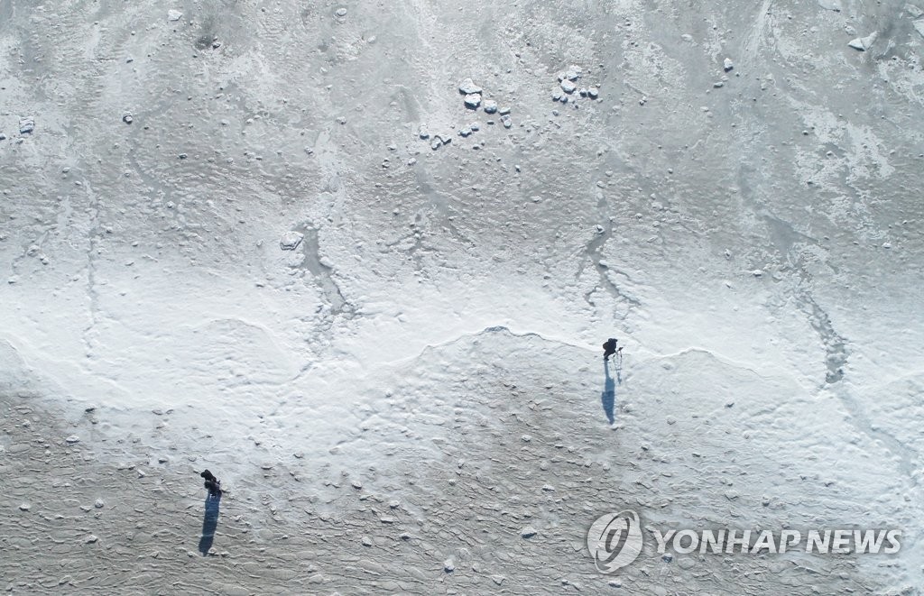 '남극이 아니에요'…한파가 만든 풍경