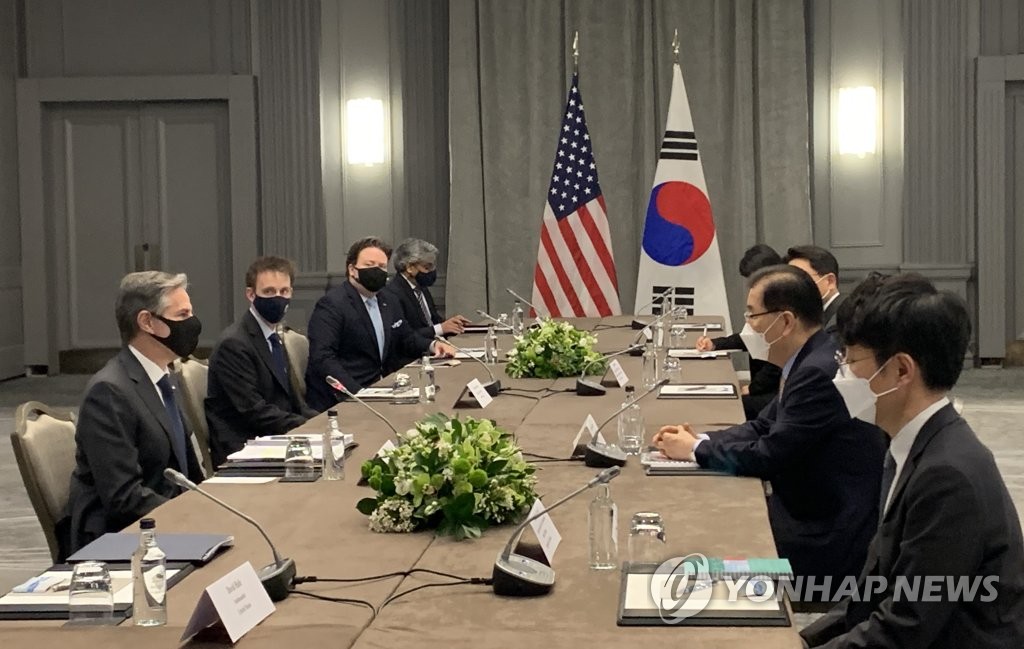 韓国外相　米国務長官と会談＝対北朝鮮政策の検証結果を歓迎