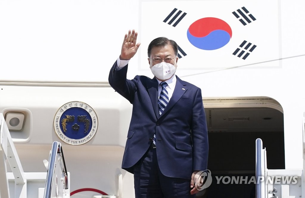 미국 워싱턴 도착한 문 대통령