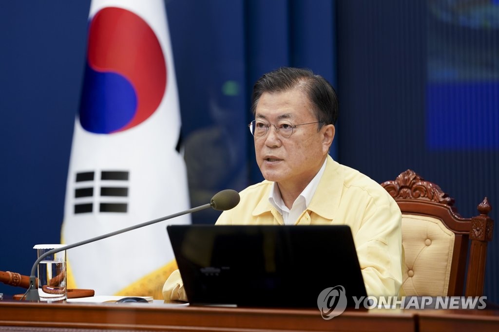 President Moon Jae-in in a file photo provided by Cheong Wa Dae. (PHOTO NOT FOR SALE) (Yonhap)