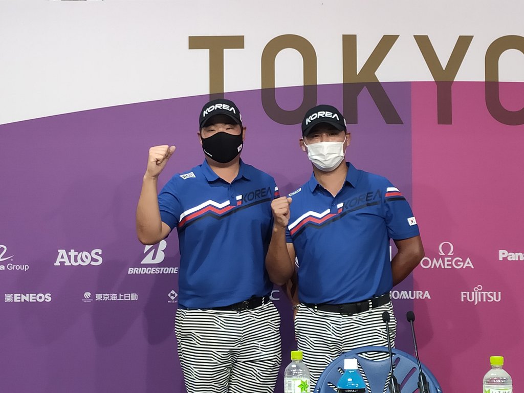2020 도쿄올림픽 골프 국가대표로 출전한 임성재(왼쪽)와 김시우
