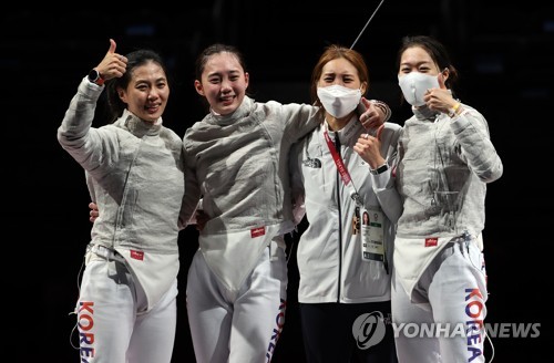 フェンシング女子サーブル団体　韓国が銅＝東京五輪