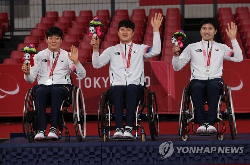 S. Korea's para table tennis players