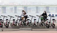 과속하면 '삐∼'…한강공원 자전거도로 안전장치 강화