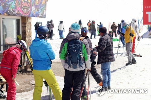 중동 이란의 스키장