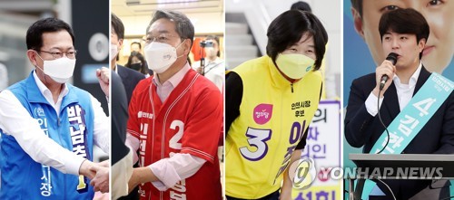 인천시장 선거 D-1…상처만 남긴 박남춘-유정복 재대결