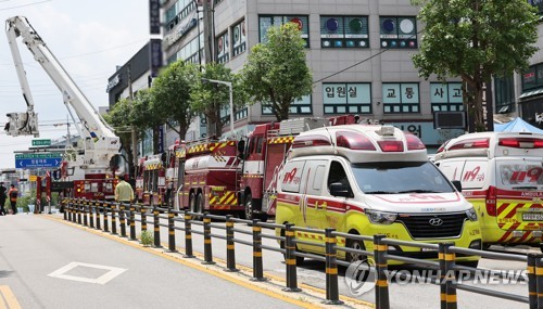 5명 사망한 이천 병원 건물 화재 현장