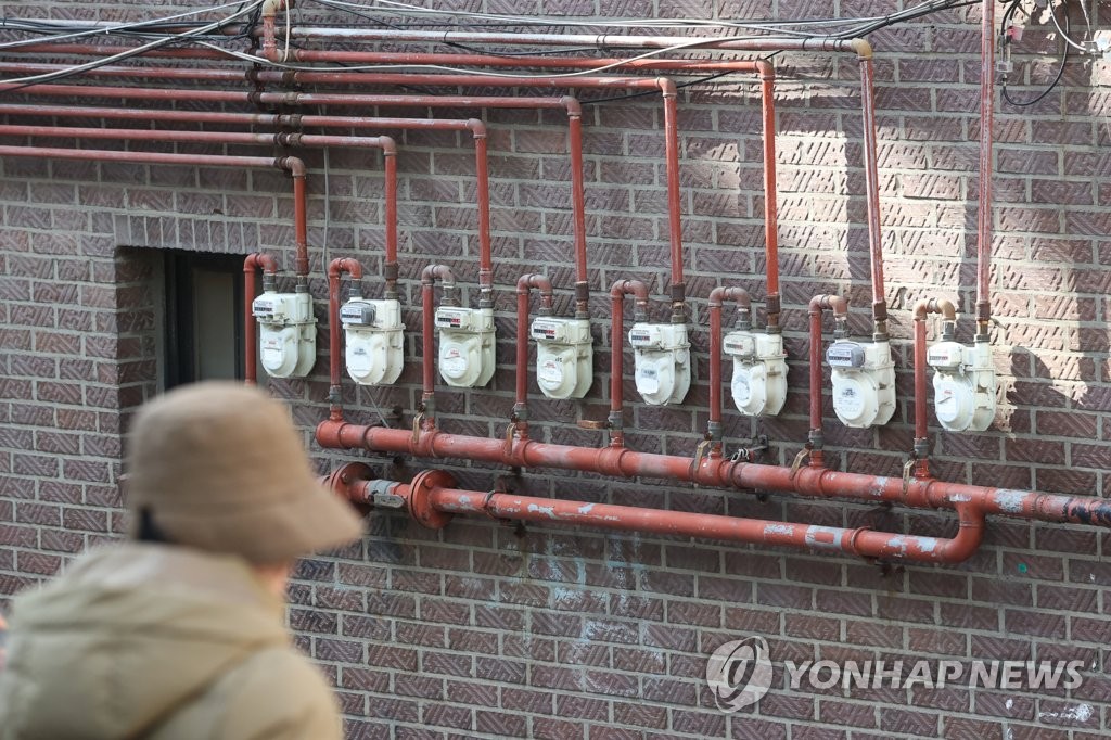 주택가 가스 계량기