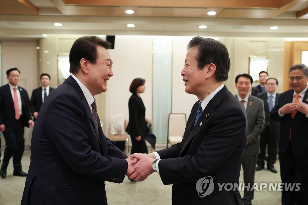 일본 공명당 대표 접견한 윤석열 대통령