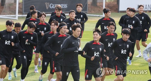 Entrenamiento de la selección nacional de fútbol