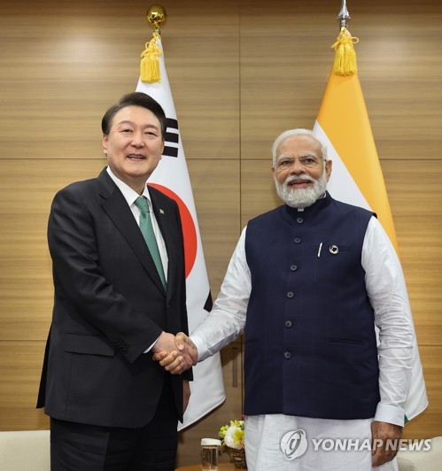 尹大統領　Ｇ７開催の広島で印首相と会談