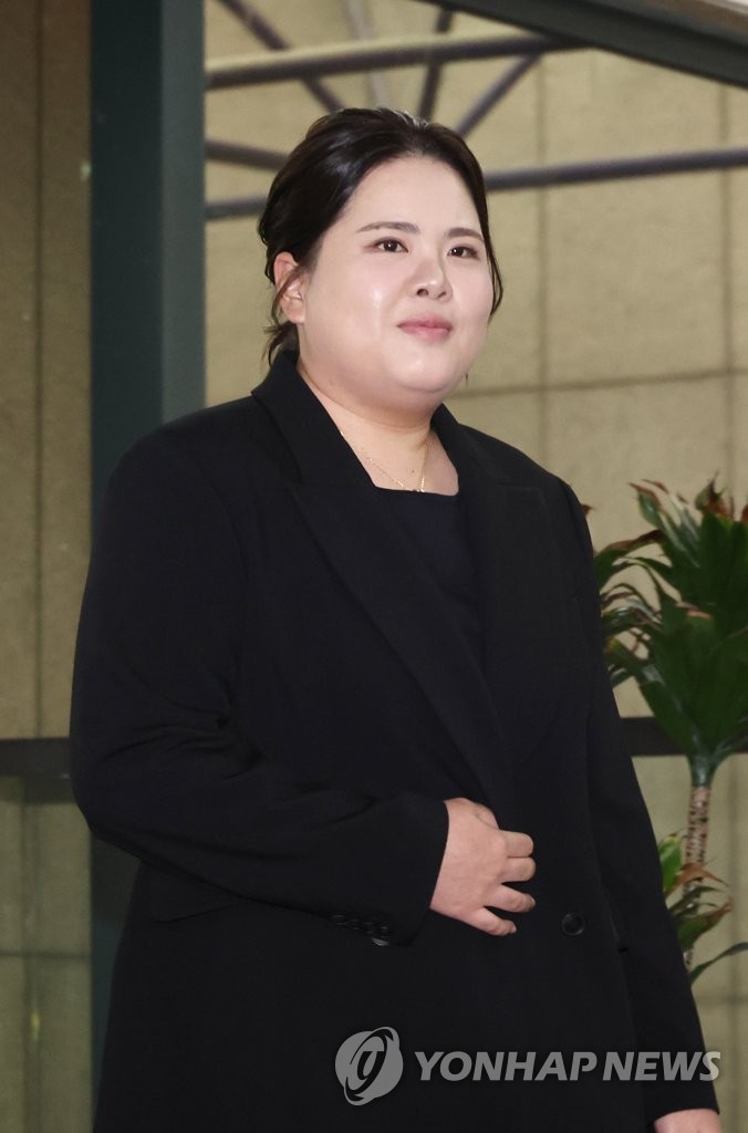 South Korean golfer Park In-bee arrives at Olympic Parktel in Seoul on Aug. 10, 2023, for her interview in the race to become the South Korean candidate for the International Olympic Committee Athletes' Commission election. (Yonhap)