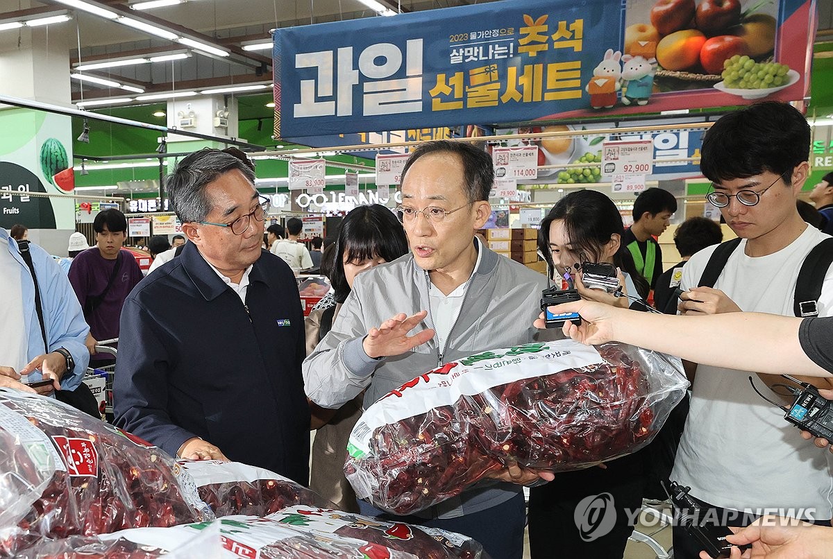 대형마트 찾은 추경호 부총리