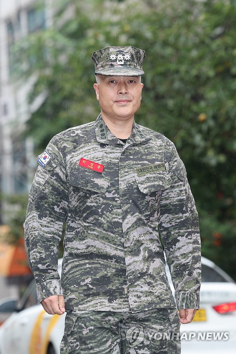 박정훈 전 해병대 수사단장, 군검찰 출석