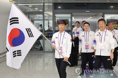 韓国選手団が杭州到着