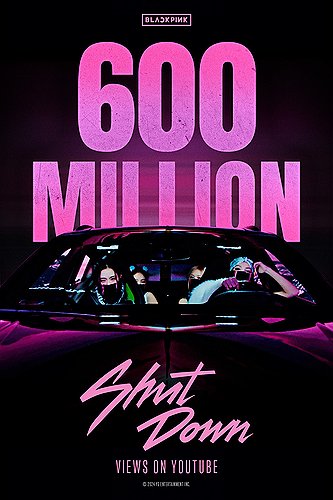 BLACKPINK's 'Shut Down' MV tops 600 mln views