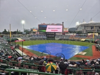 비 내리는 인천SSG랜더스필드