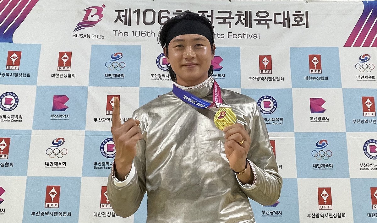 펜싱 남자 사브르 오상욱, 전국체전 개인전 이어 단체전도 우승