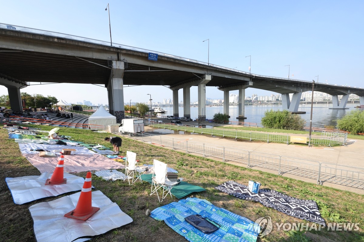 여의도 불꽃축제 대기 인파