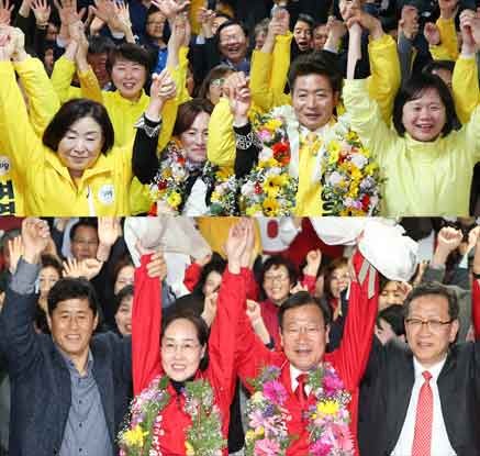 창원성산 정의당 여영국 504표차 ′극적 역전′…통영고성은 한국당 정점식 당선